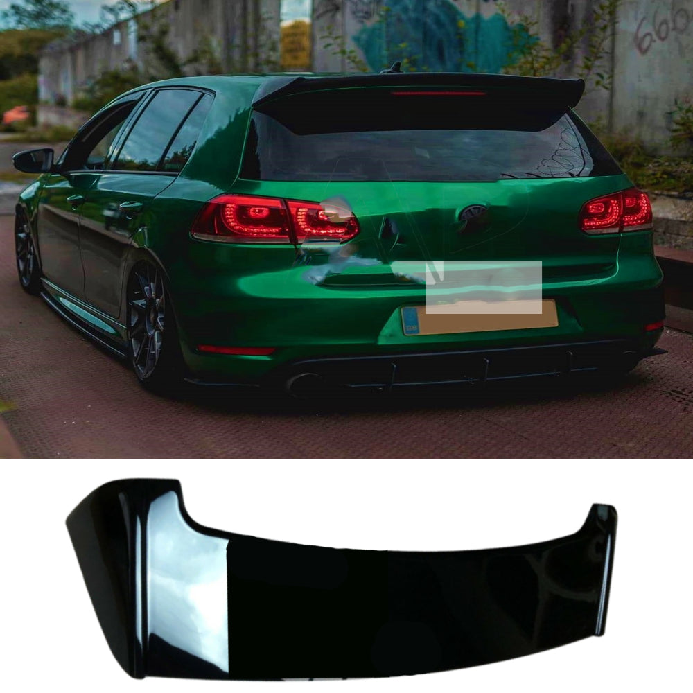 Fits VW Golf MK6 GTD GTI R20 R Gloss Black Boot Roof Spoiler 2008-2013
