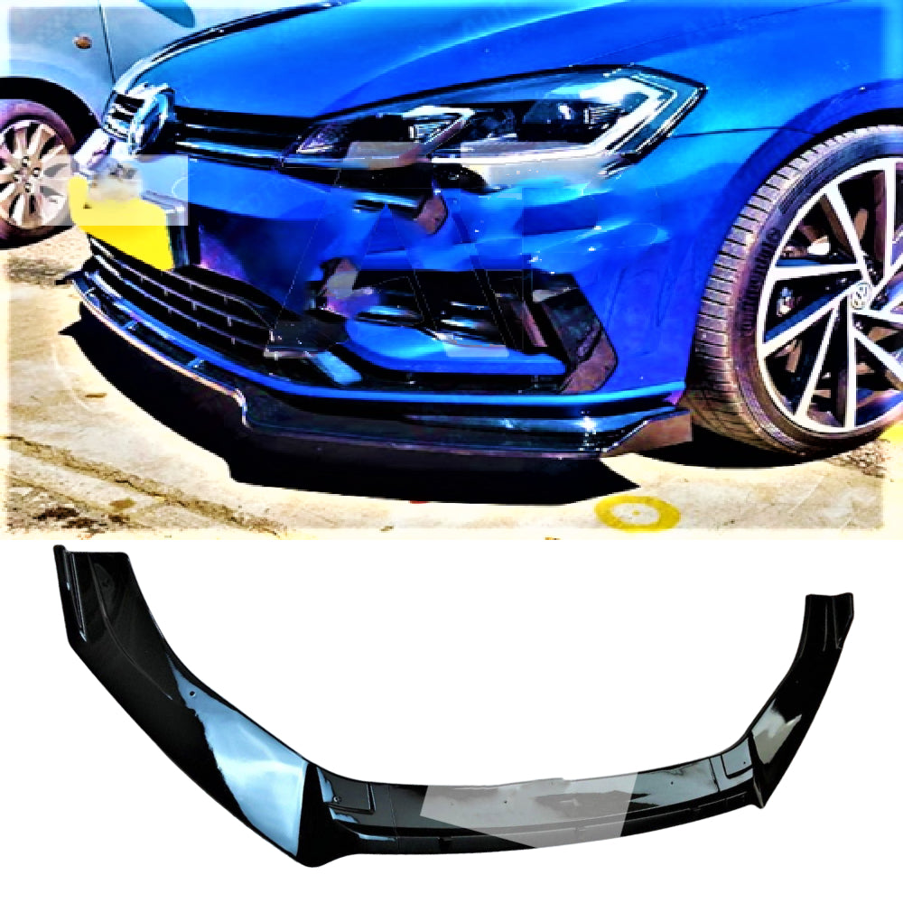 Fits VW Golf MK7 MK7.5 R GTD GTI TSI TDI Front Splitter Spoiler Lip Body Kit 2013-20