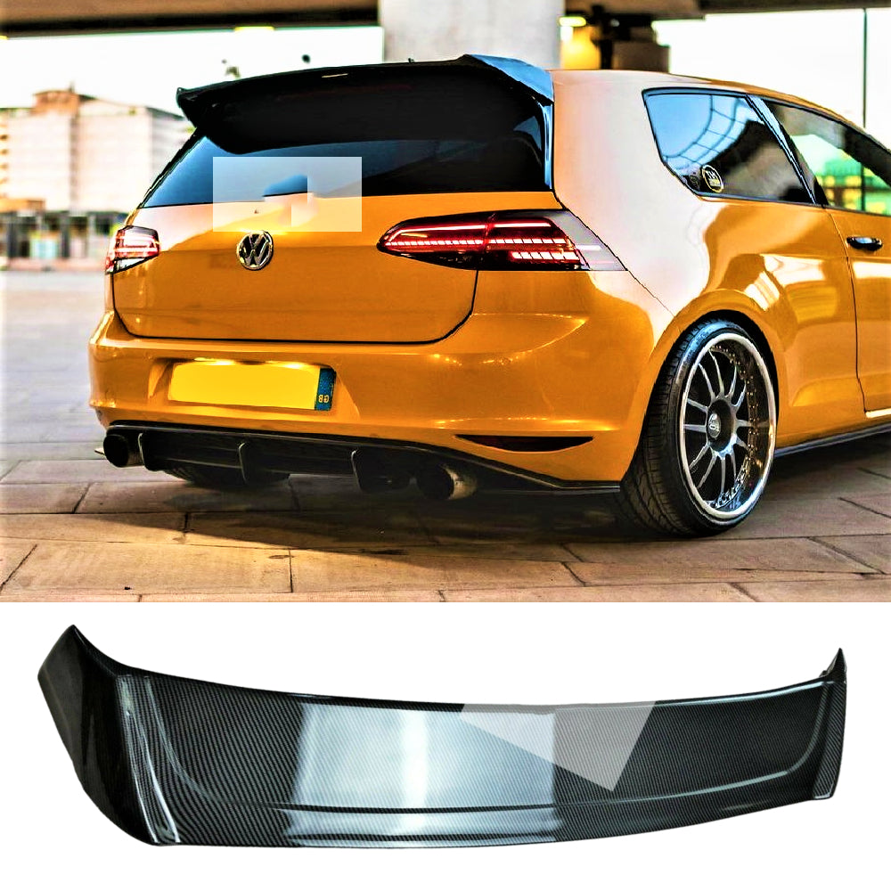 Fits VW Golf R GTI GTD Carbon Fibre Boot Spoiler MK7 MK7.5