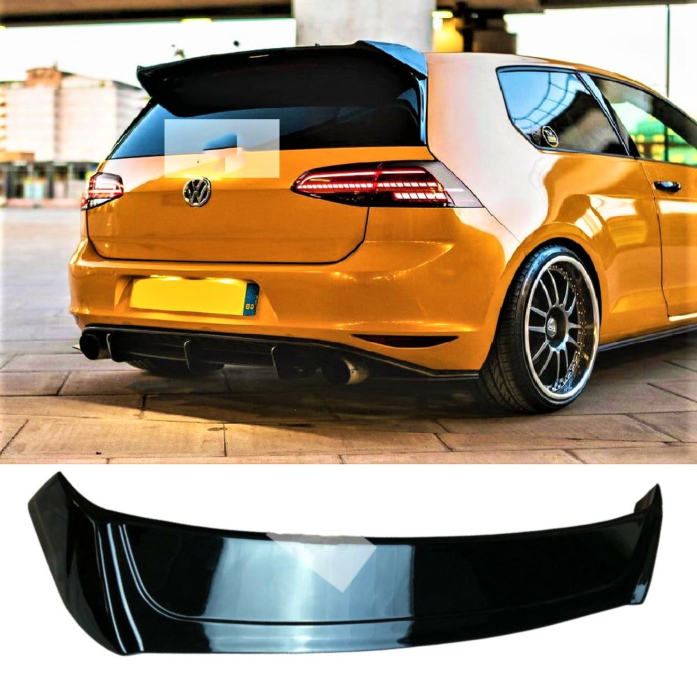 Fits VW Golf R GTI GTD Gloss Black Boot Spoiler MK7 MK7.5