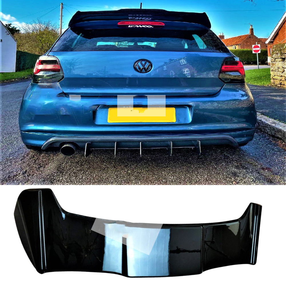 Fits VW Polo MK5 6R 6C GTI R Batman Style Gloss Black Boot Spoiler 2009-2017