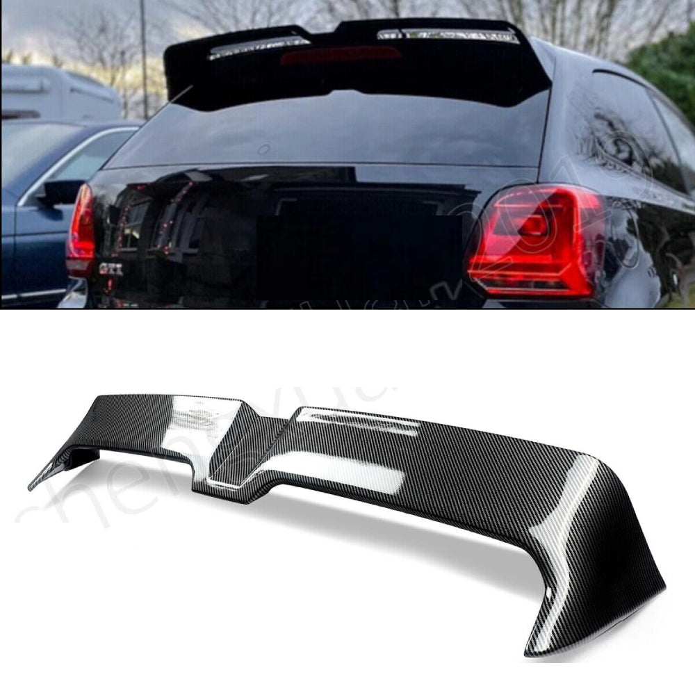 Fits VW Polo MK5 6R 6C GTI R Carbon Fibre Aftermarket  Boot Spoiler 2009-2017