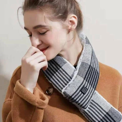 Mens Smart Electric Heated Scarf Winter Neck Warmer Shawl USB Man Woman Designer UK