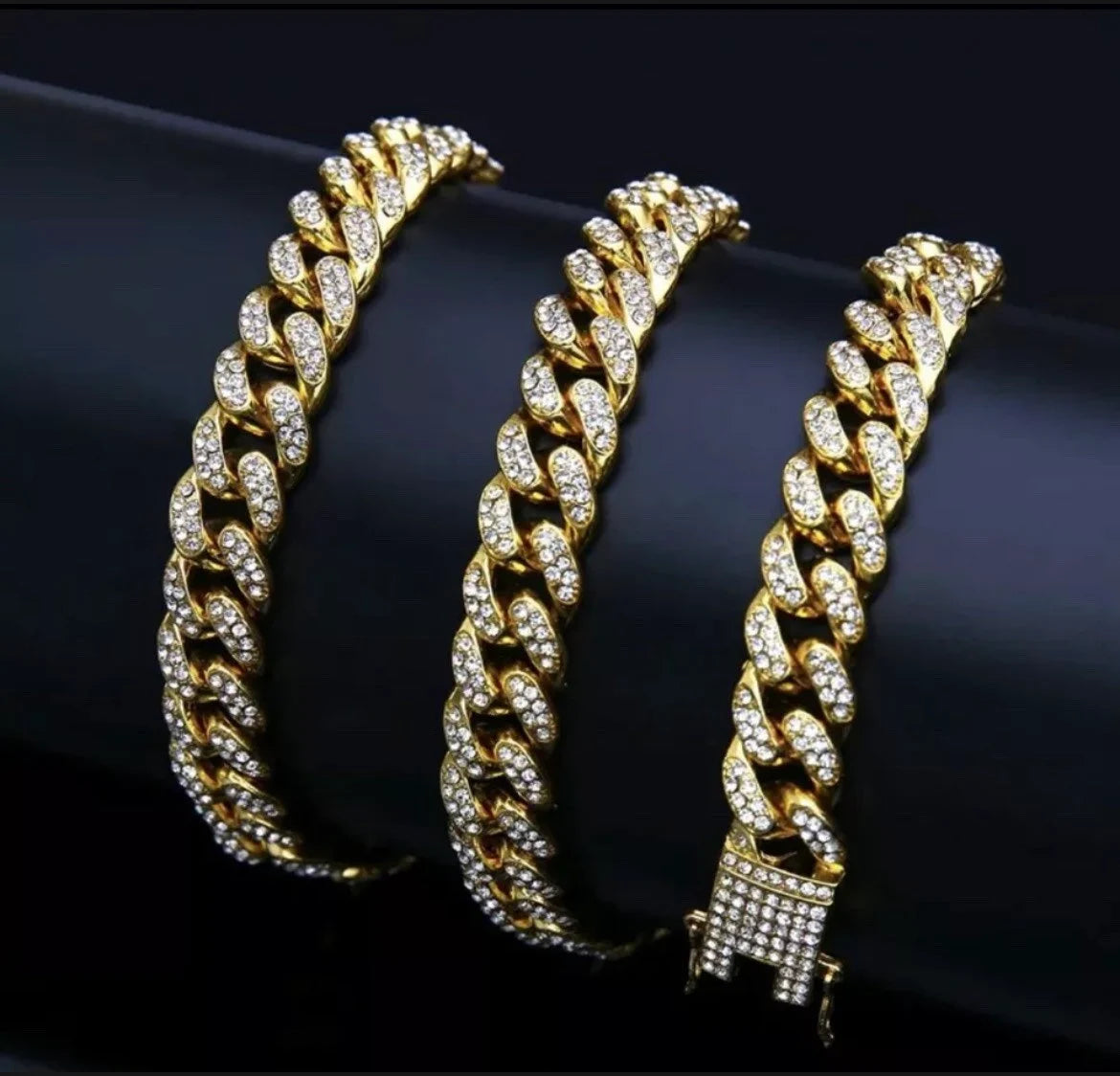 24 Inch Mens Iced Out Diamond Thick Miami Cuban Link Chain Necklace Hip Hop