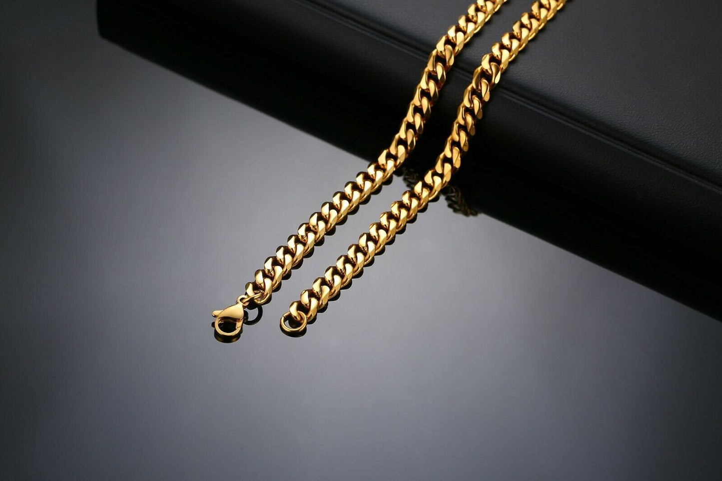 18ct Yellow Gold Heavy 8MM Miami Curb Cuban Link Mens Chain Necklace Jewellery