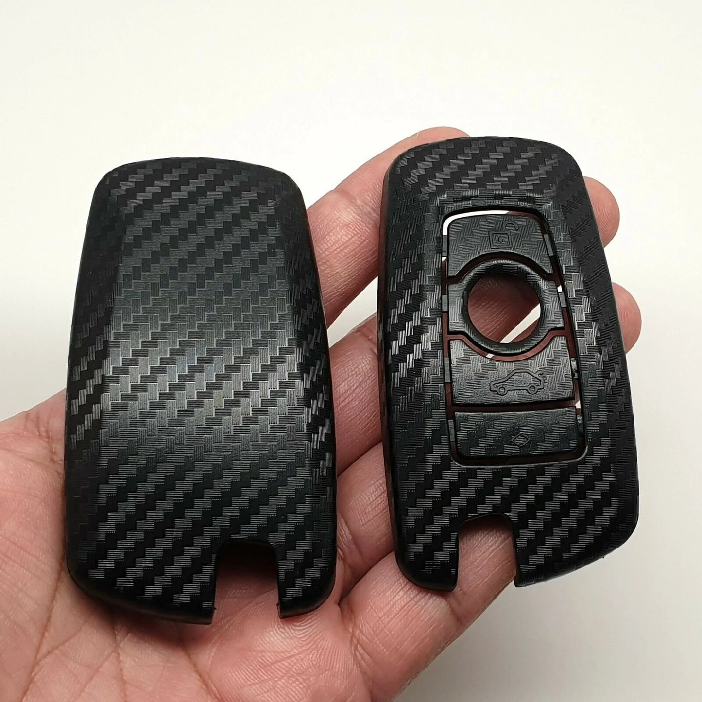 carbon fiber pattern key cover case compatible for bmw m3 m5 m6