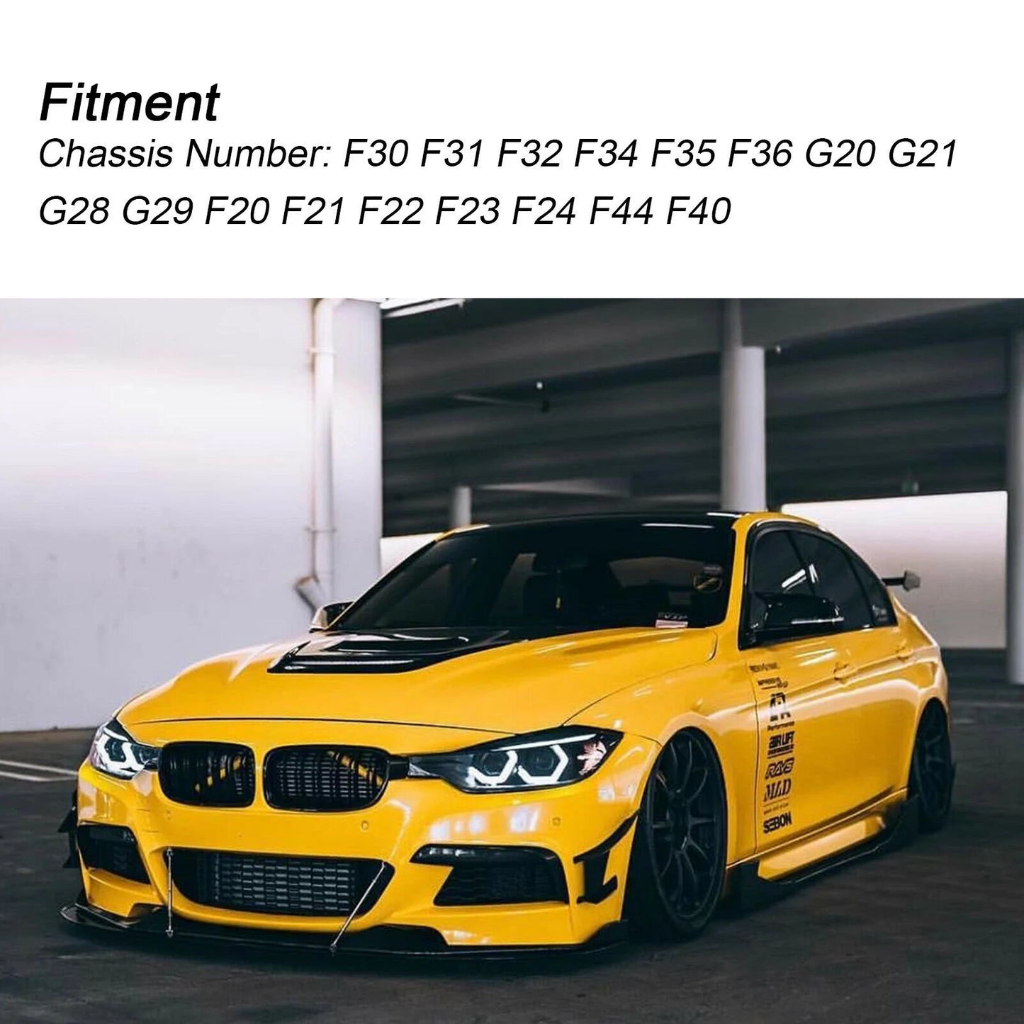 Fits G20 G21 G28 G29 Yellow Front Grille Trim Strips Pipe V Brace 5 & 6 Series