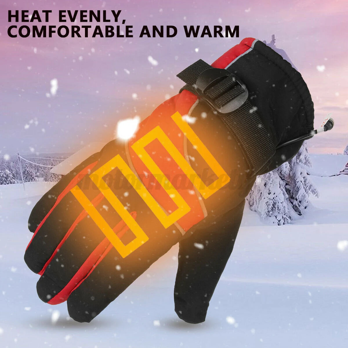 rechargeable electric usb heated gloves winter warmer outdoor motorcycle mittens
