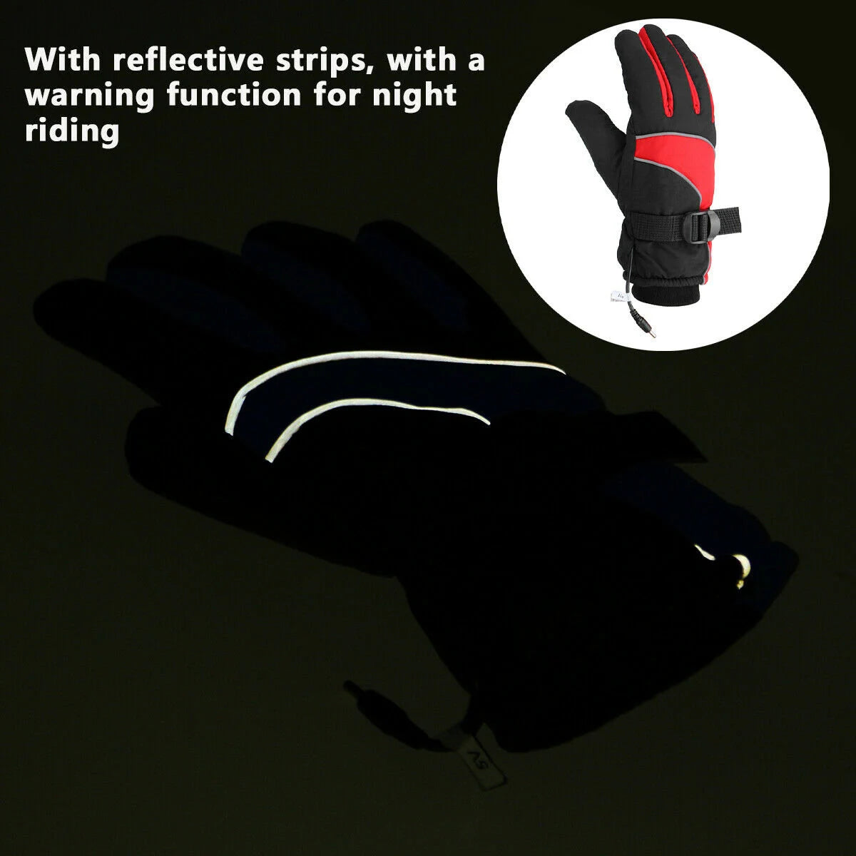 rechargeable electric usb heated gloves winter warmer outdoor motorcycle mittens