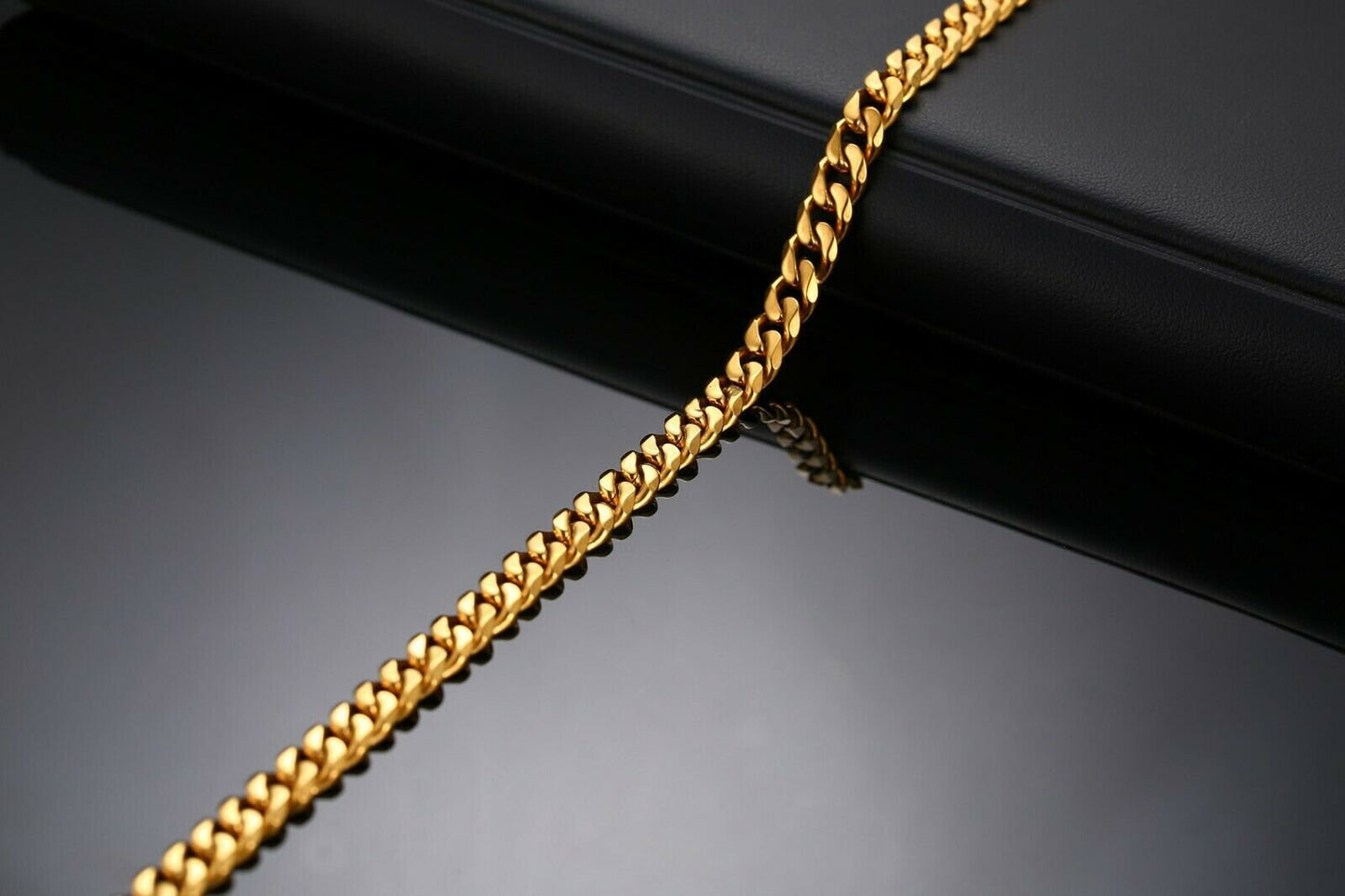 18ct Yellow Gold Heavy 8MM Miami Curb Cuban Link Mens Chain Necklace Jewellery