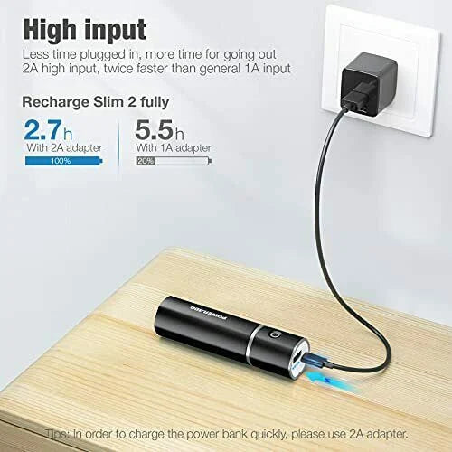 Power Bankpower slim2 5000mah portable charger ultra compact power bank USB Scarf Gloves