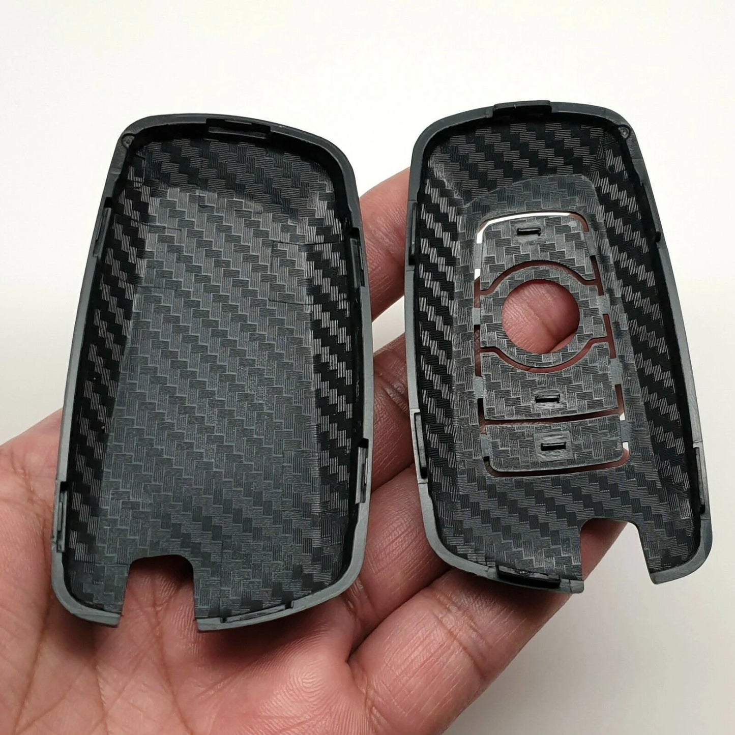 carbon fiber pattern key cover case compatible for bmw m3 m5 m6