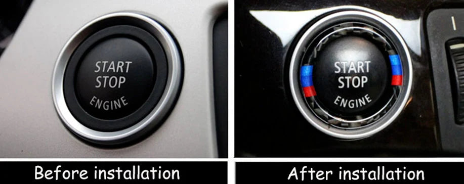 Fits BMW 3 Series E90 E92 E93 Engine Start Stop Ignition Key Surround Trim Carbon Fibre