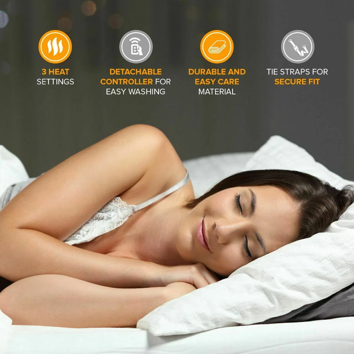 Livivo Super Cosy Electric Blanket Under Heated Fast Heat Single