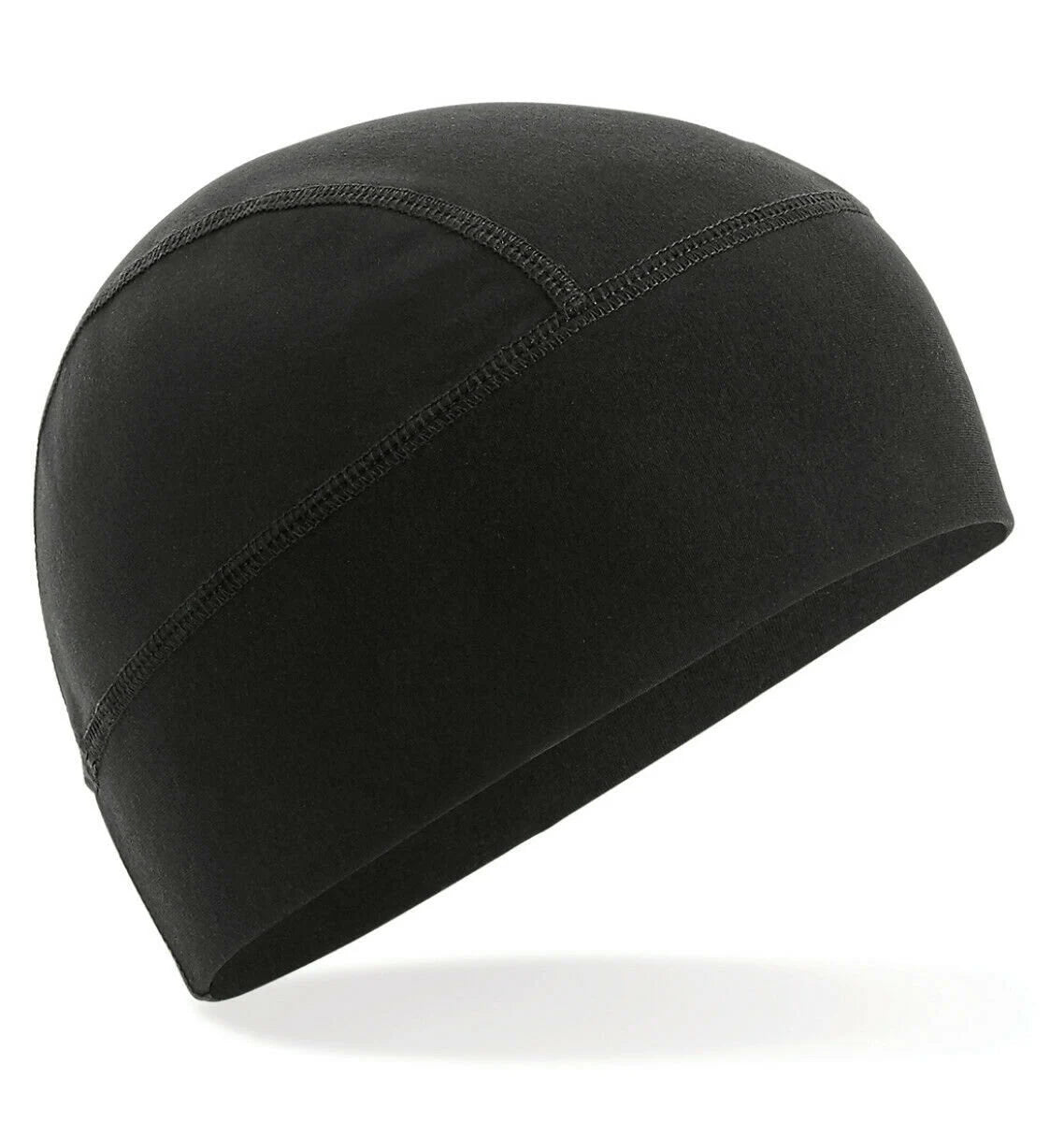 Mens Womens Sports Tech Beanie Softshell Running Cycling Beenie Skull Cap Hat Black