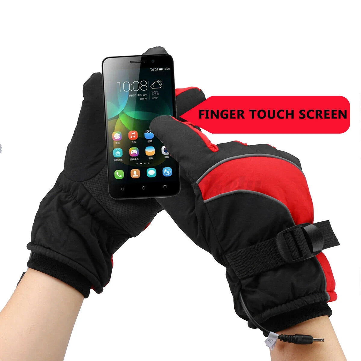 rechargeable electric usb heated gloves winter warmer outdoor motorcycle mittens