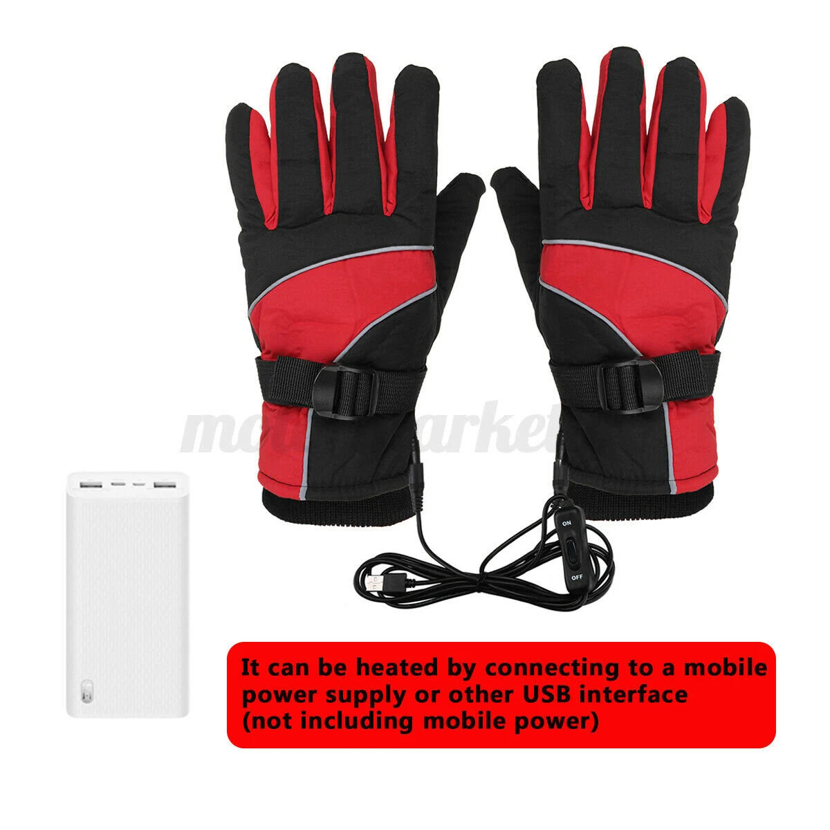 rechargeable electric usb heated gloves winter warmer outdoor motorcycle mittens