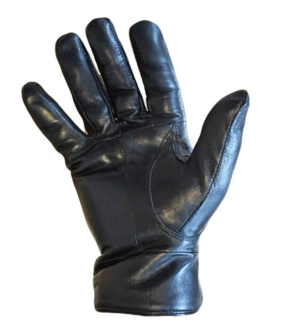 Men's Super Soft Thermal Lined Leather Winter Gloves Black Medium
