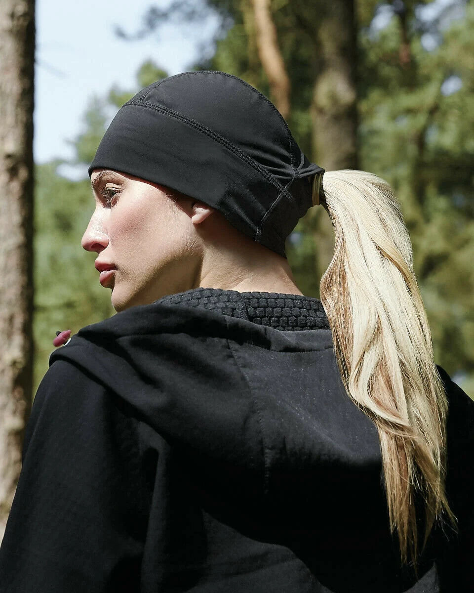 Mens Womens Sports Tech Beanie Softshell Running Cycling Beenie Skull Cap Hat Black