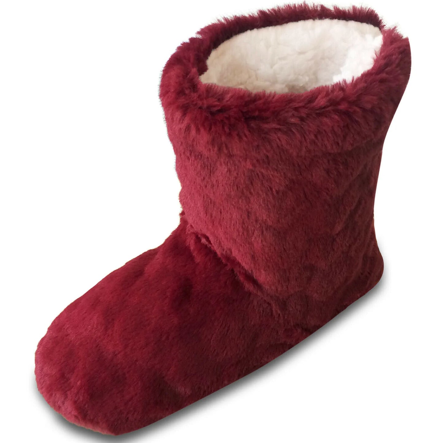 Fluffy Fur Fleece Slipper Boots Warm Cosy Lined House Shoes One Size Fits 4-7 UK