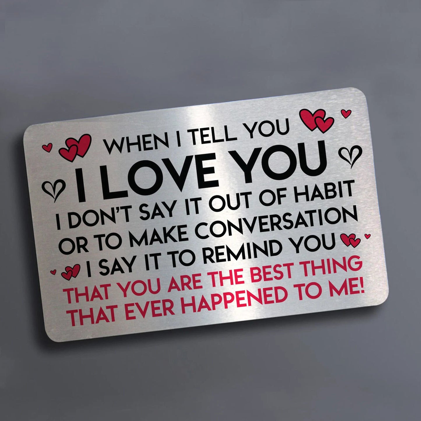 Metal Wallet Card Special Valentine's Day Gift For Husband or Wife Gift Ideas