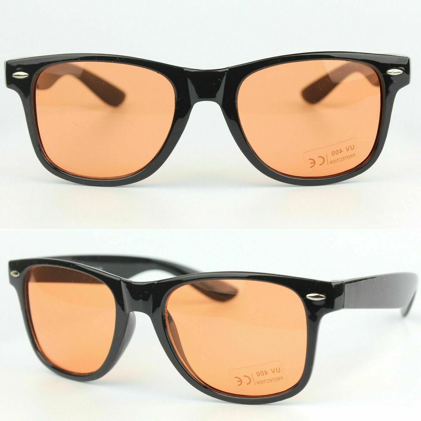Unisex Sunglasses Classic Square Mirror Shades Vintage Retro Black Fame