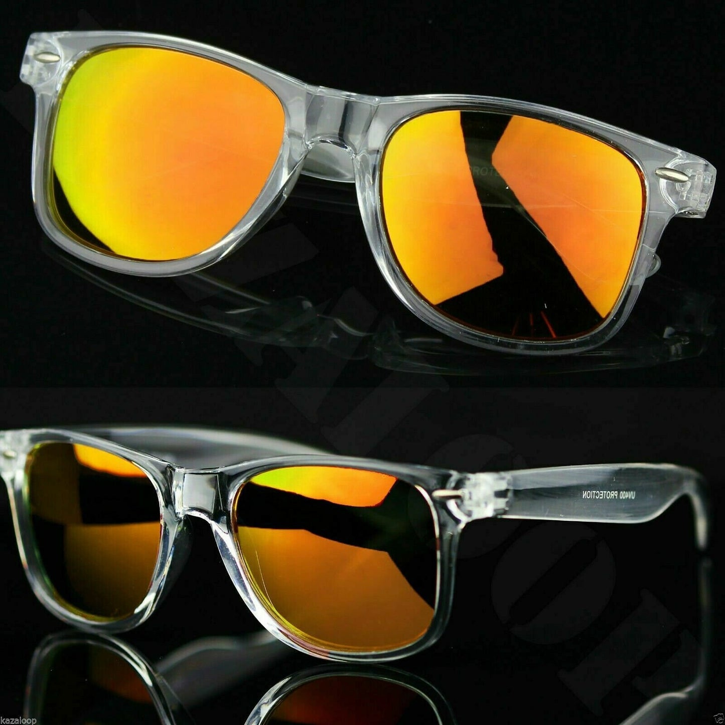 Unisex Sunglasses Classic Square Mirror Shades Vintage Retro Fames