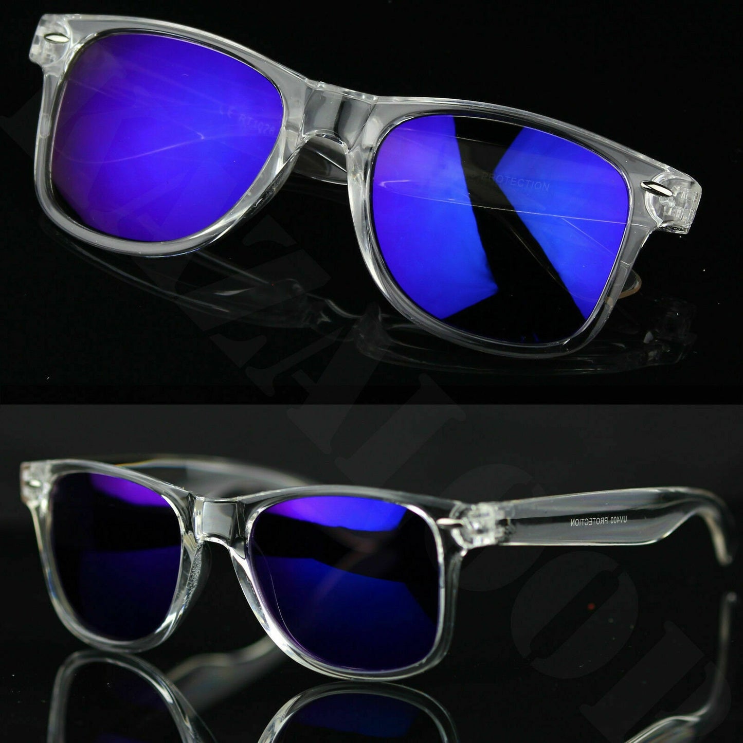 Unisex Sunglasses Classic Square Mirror Shades Vintage Retro Fames