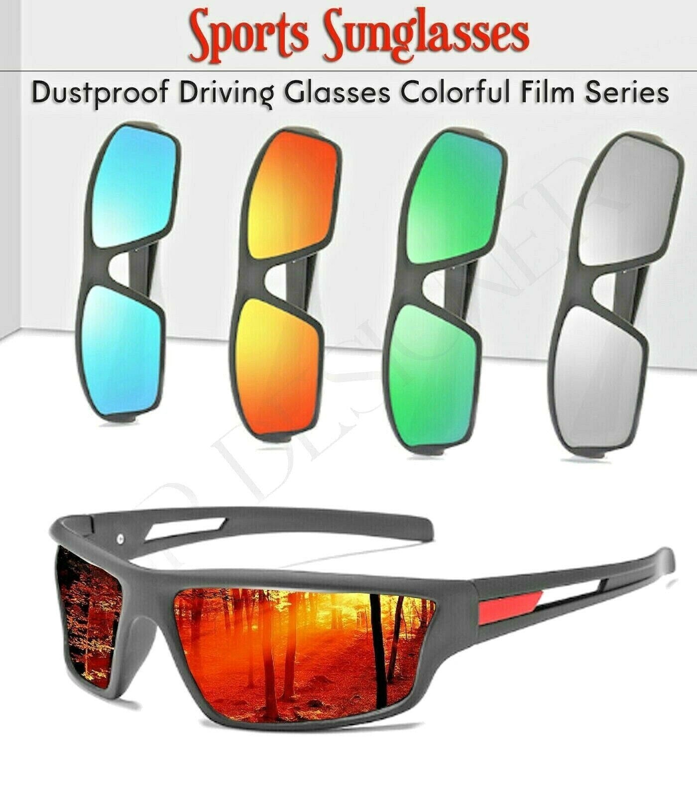 Unisex Polarized Sunglasses For Square Cycling Sport Driving Fishing