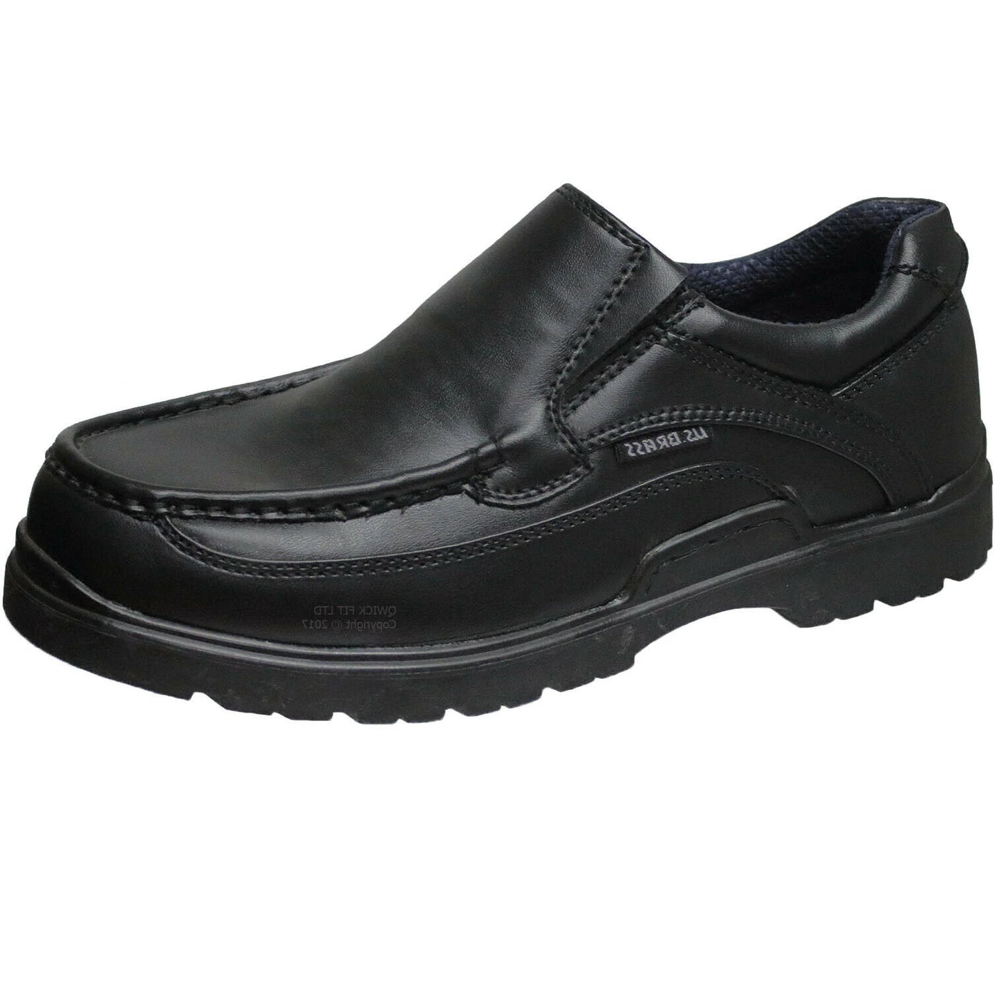 new mens comfort rubber sole black slip on shoes formal dress office work casual