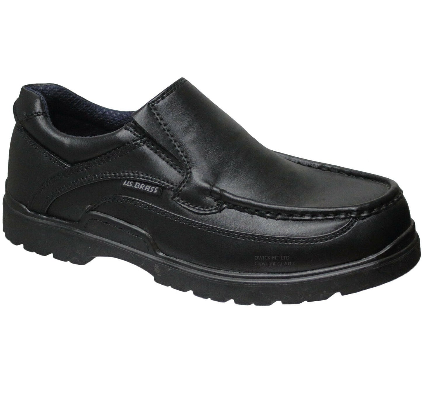 new mens comfort rubber sole black slip on shoes formal dress office work casual