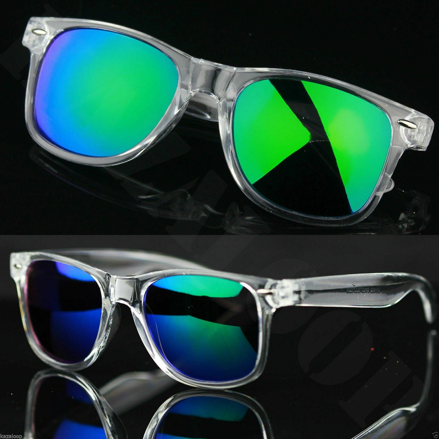 Unisex Sunglasses Classic Square Mirror Shades Vintage Retro Fames
