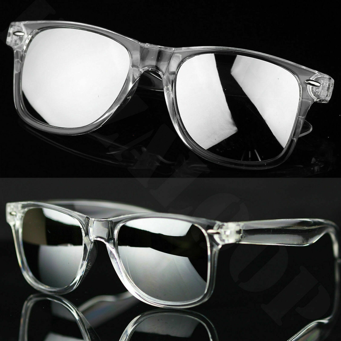 Unisex Sunglasses Classic Square Mirror Shades Vintage Retro Fames