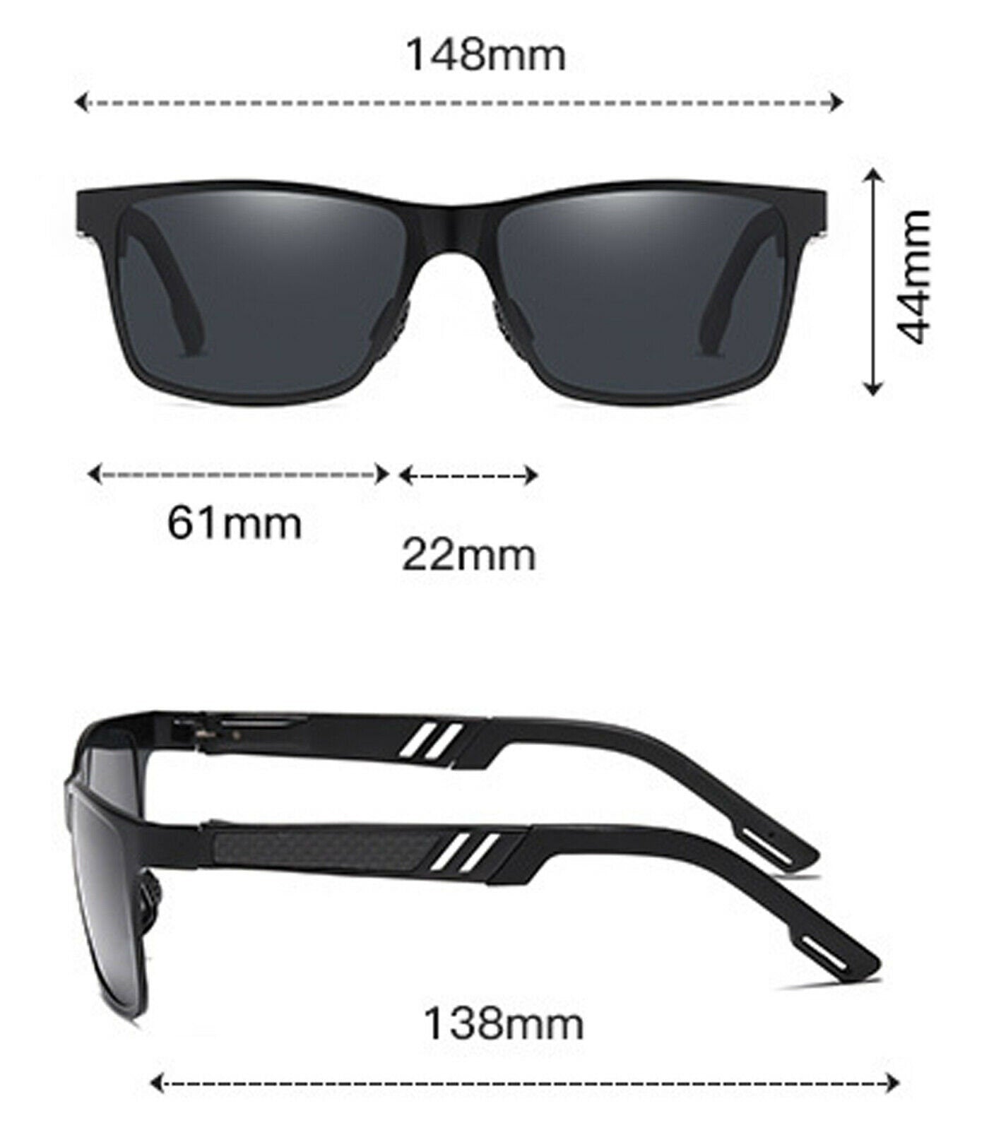 Unisex Polarized Mirror Vintage Retro Driving Sunglasses