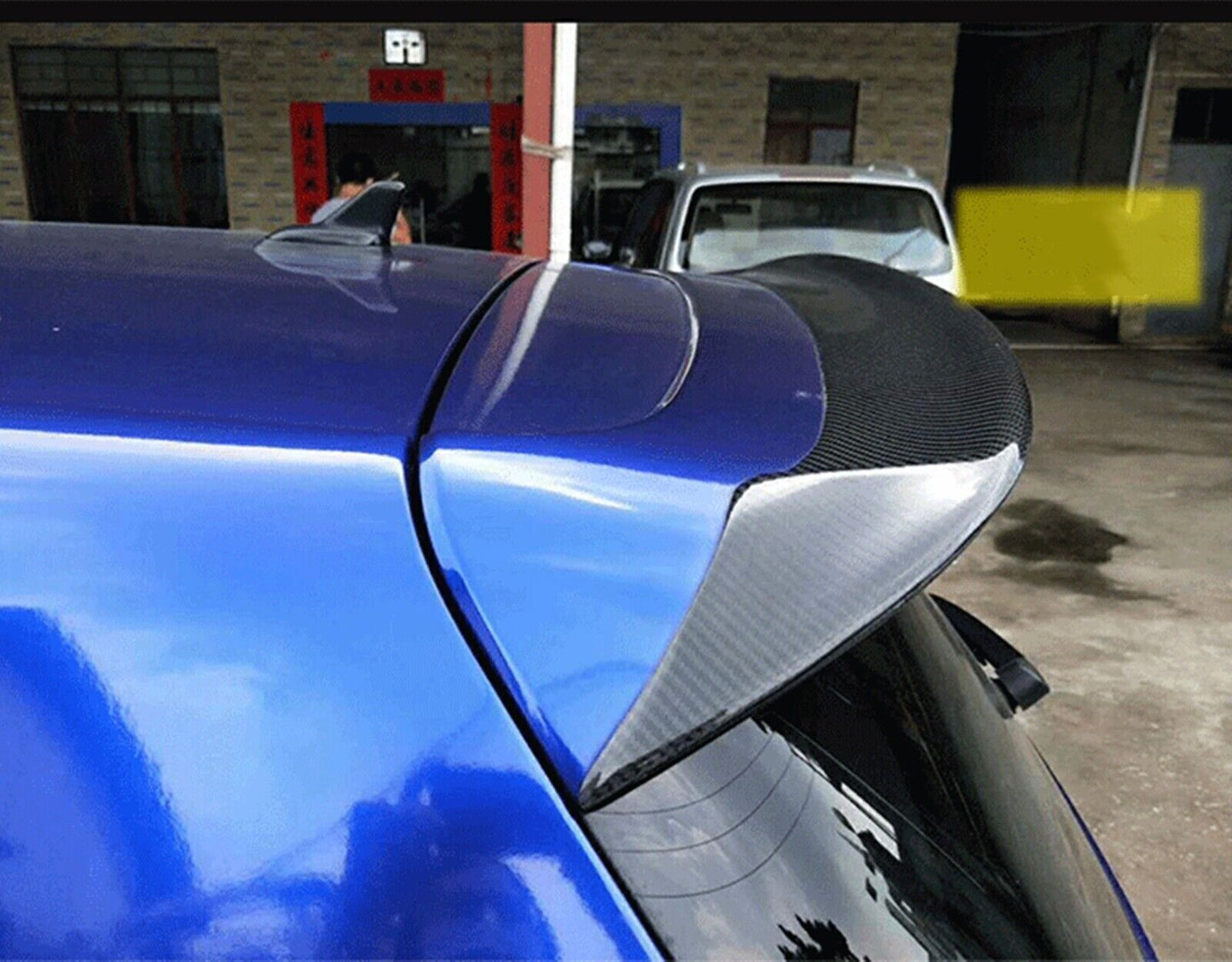 1Set Rear Roof Spoiler Wing For VW Golf 6 MK6 GTI R20 2010-2013 Carbon Fiber BLK