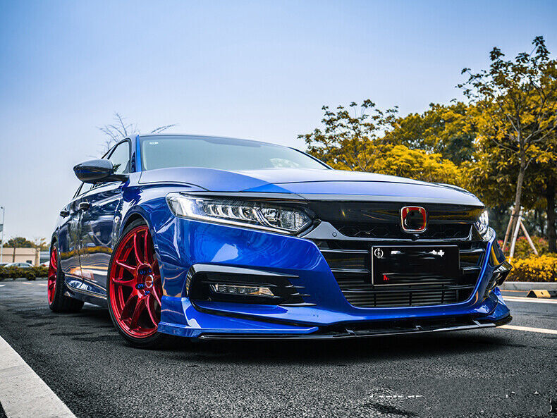 5x Car Front Bumper Blue Surround Molding Spoiler Kit For Honda Accord 2018-2020
