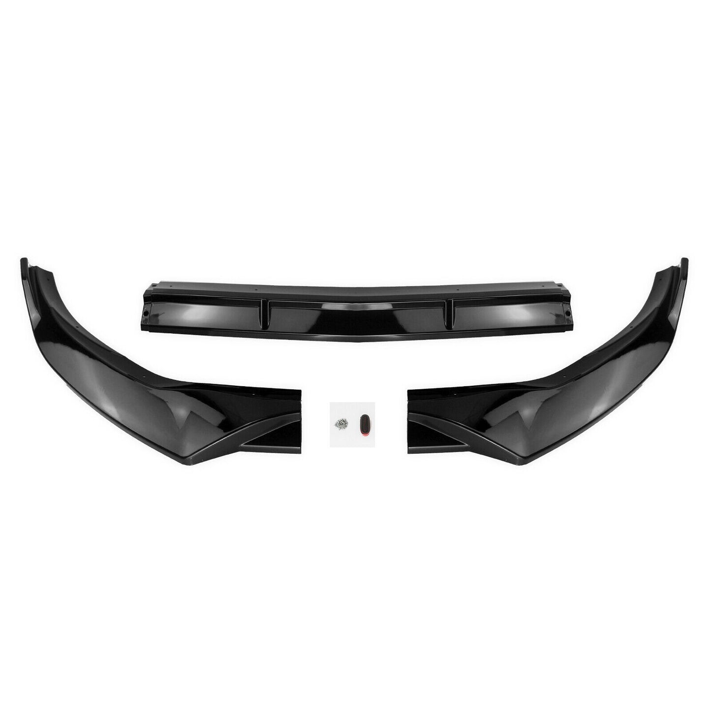 1Set For Benz C-Class W205 2019-2020 Car Front Bumper Spoiler Splitter Lip Black
