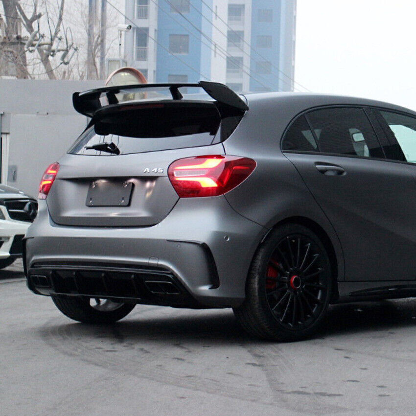 Rear Spoiler Wing Front Bumper Spoiler Set For Benz W176 A45 A180 AMG 2016-2018