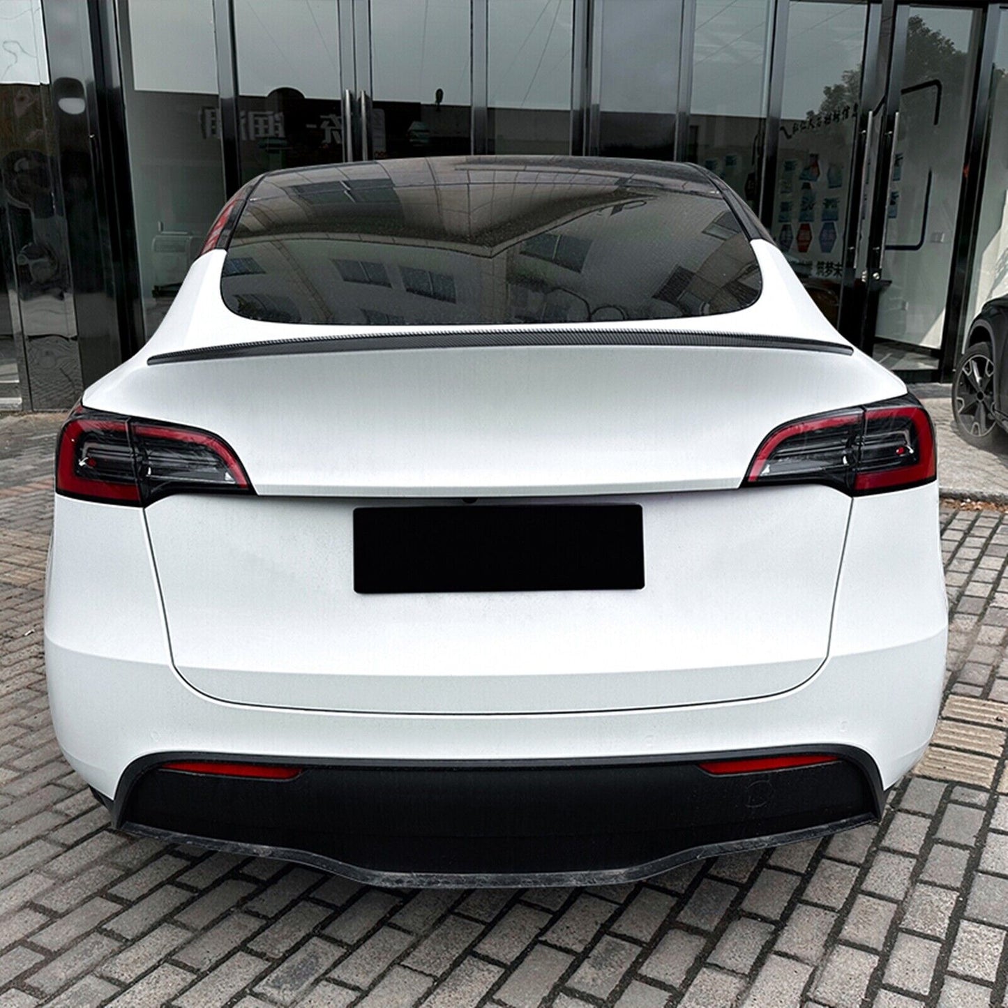 1x Rear Trunk Spoiler Wing Lip For Tesla Model Y 2020-2024 Matte Carbon Look