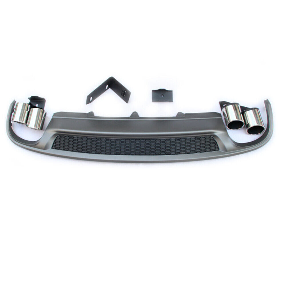 1 Set Rear Bumper Diffuser & Exhaust Tip For Audi A4 B8.5 Sedan 2013 2014-2016