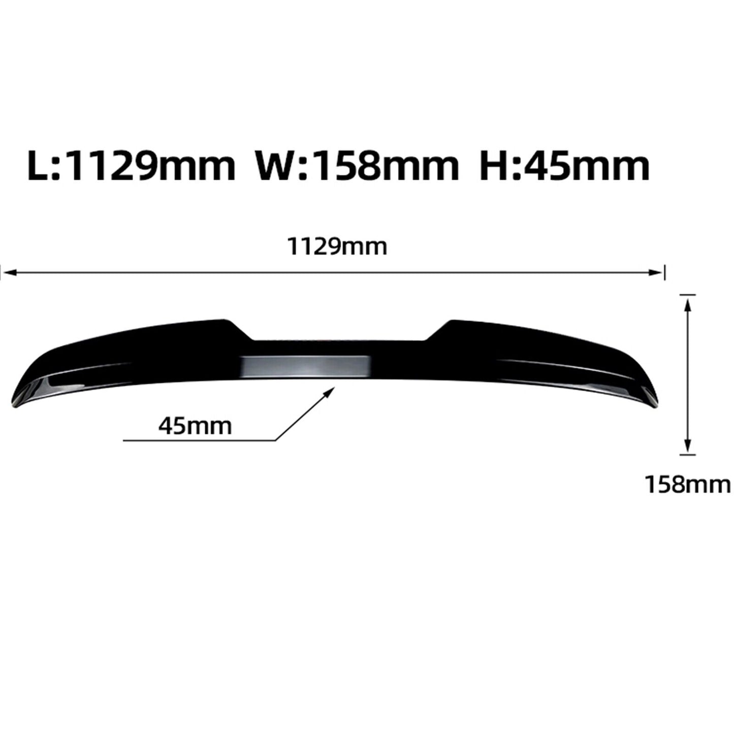 1Set Rear Trunk Spoiler Lip Kit For VW Tiguan R-Line 2017-2023 Carbon Fiber Look