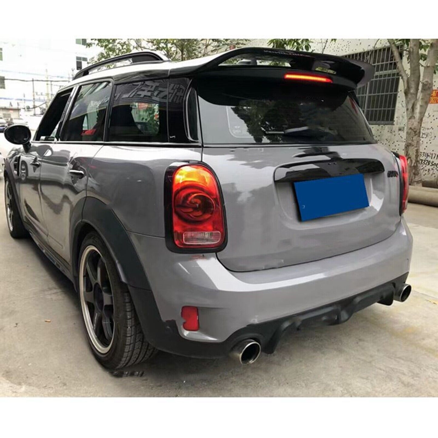 BLK Rear Trunk Spoiler Lip Wing For Mini Cooper Countryman F60 JCW Carbon Fiber