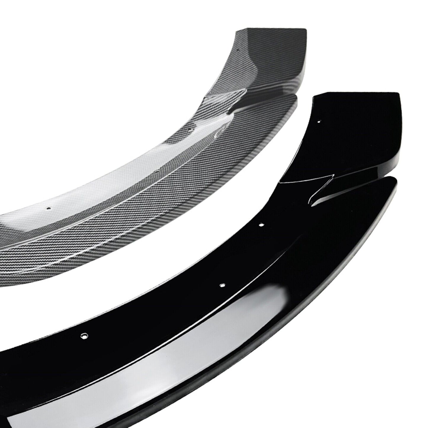 Front Bumper Spoiler Lip Kit For Benz A W177 A180 A200 A35 AMG 2023+ Carbon Look