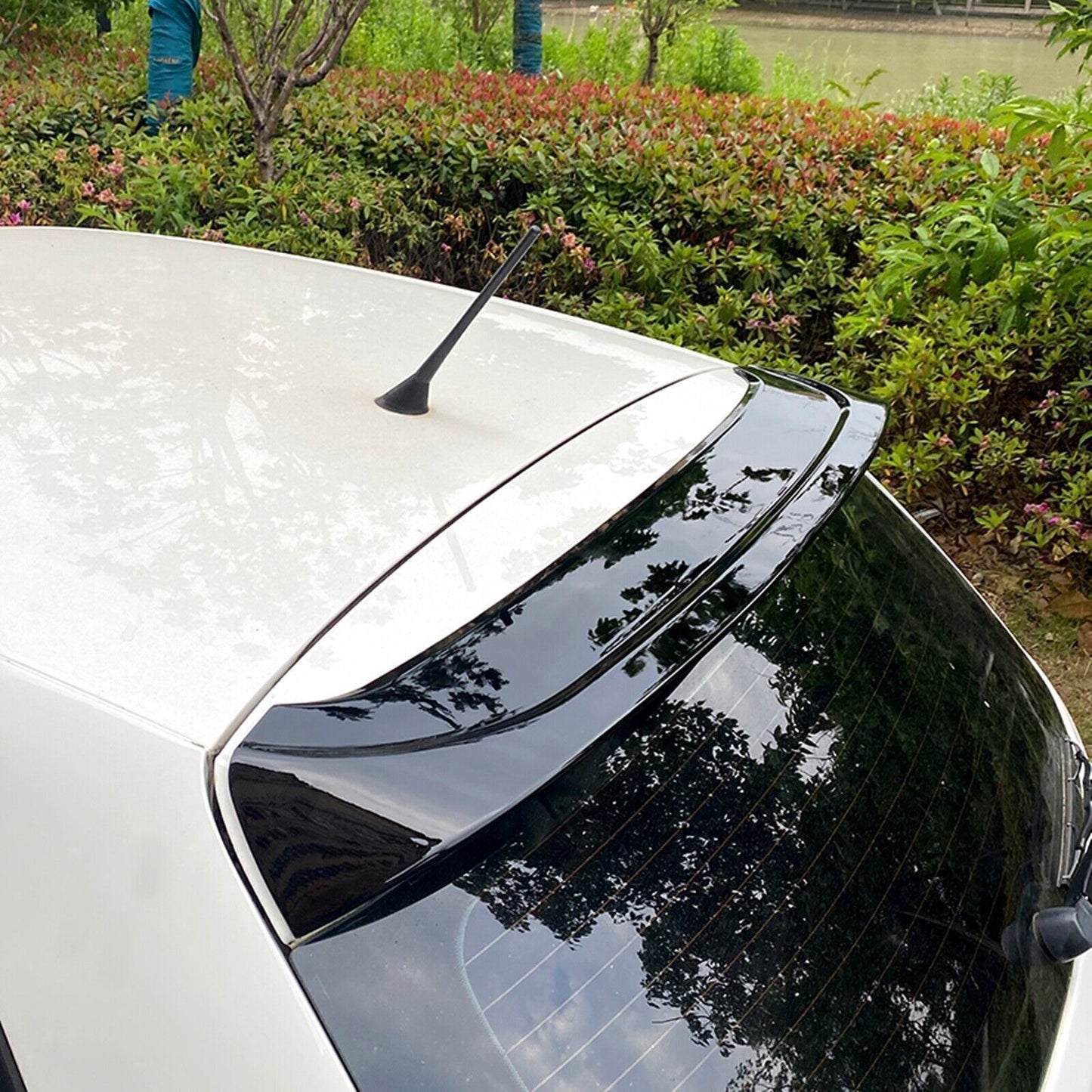 1 Set Glossy Black Rear Trunk Spoiler Lip Wing For VW Polo MK5 6R 6C 2009-2017