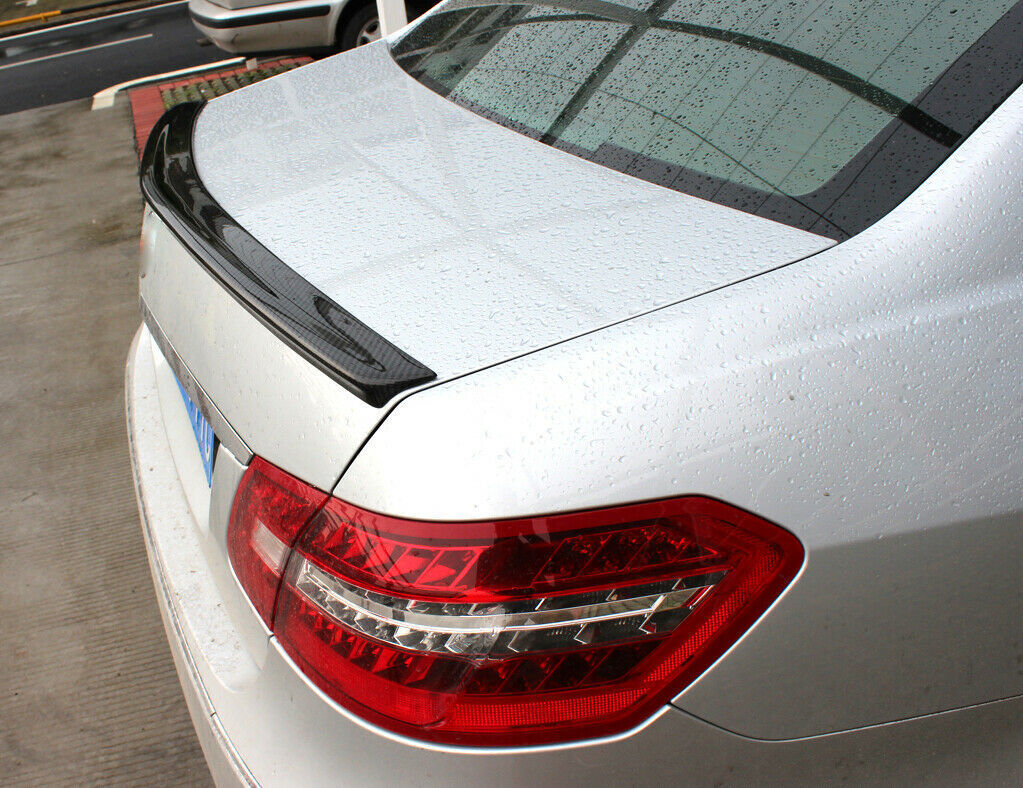 1Pc Carbon Fiber Rear Trunk Spoiler Lip For Benz W212 E250 E350 E550 E63 4Dr ANG