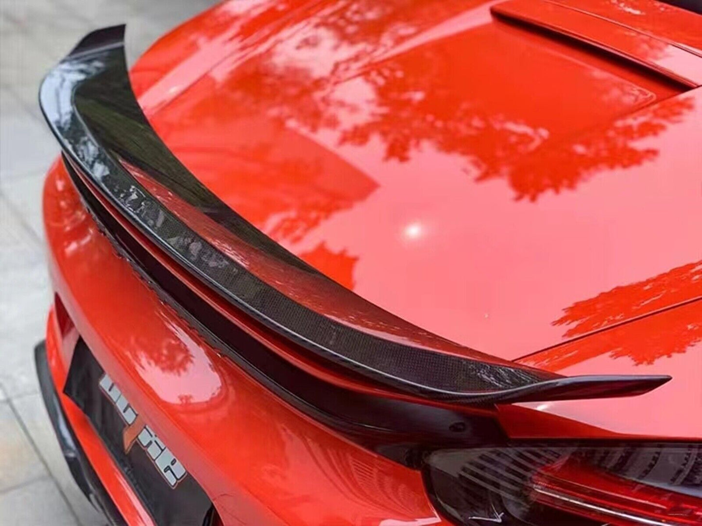 1x Carbon Fiber Car Rear Spoiler Lip Roof Wing For Porsche 718 Boxster 2017-2019