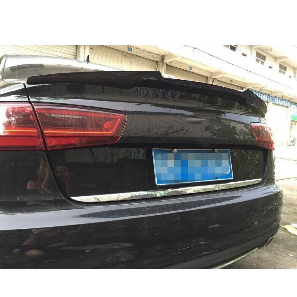 1 Set Rear Trunk Spoiler Wing Fit For Audi A6 C7 Sedan 2012-2018 Carbon Fiber