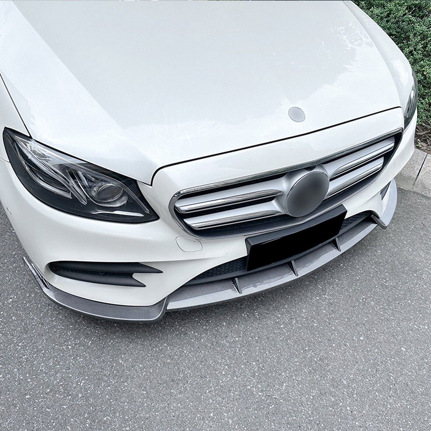 Front Bumper Spoiler Lip Kit For Benz E Class W213 E260 E300 E43 AMG 2017-2019