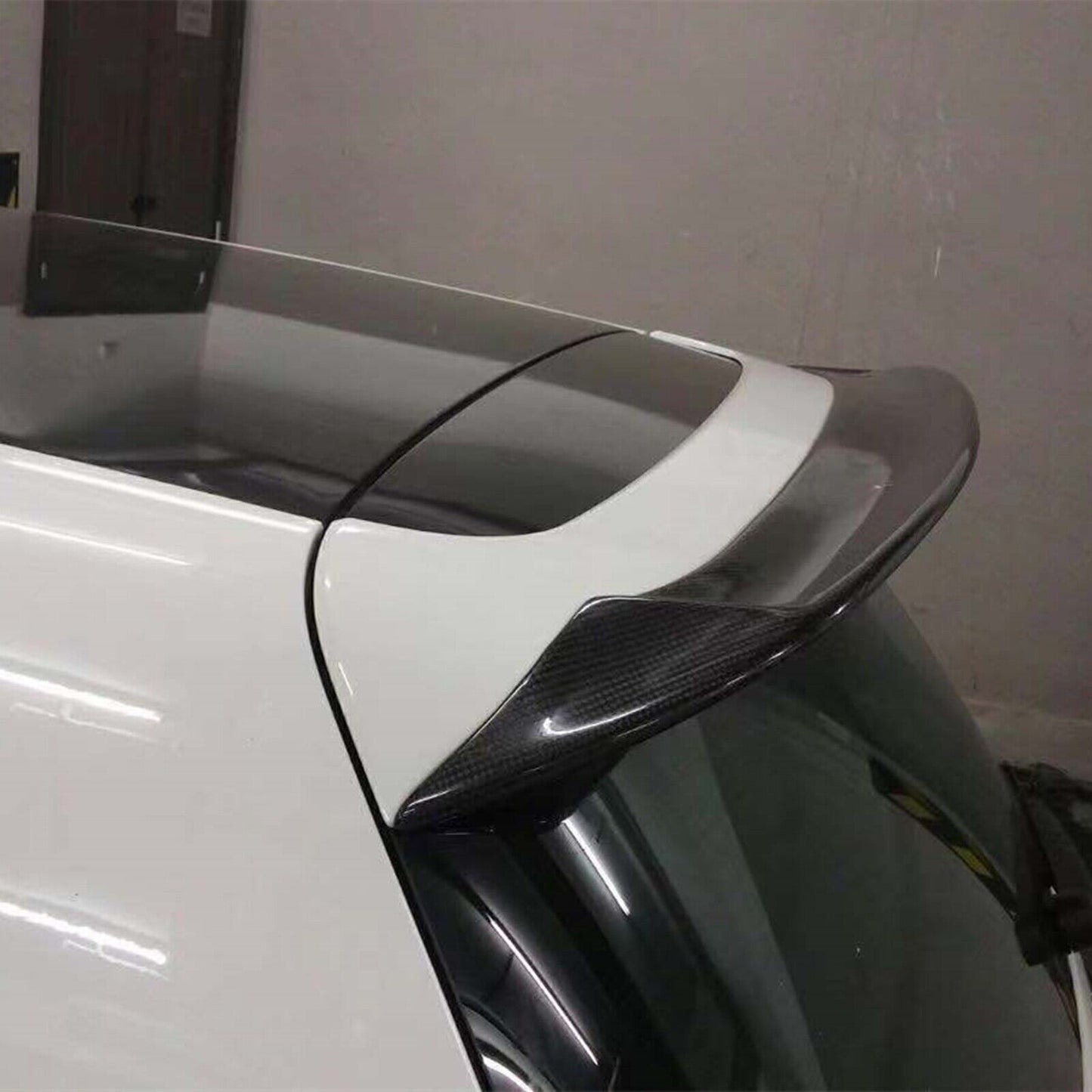 1Set Rear Roof Spoiler Wing For VW Golf 6 MK6 GTI R20 2010-2013 Carbon Fiber BLK