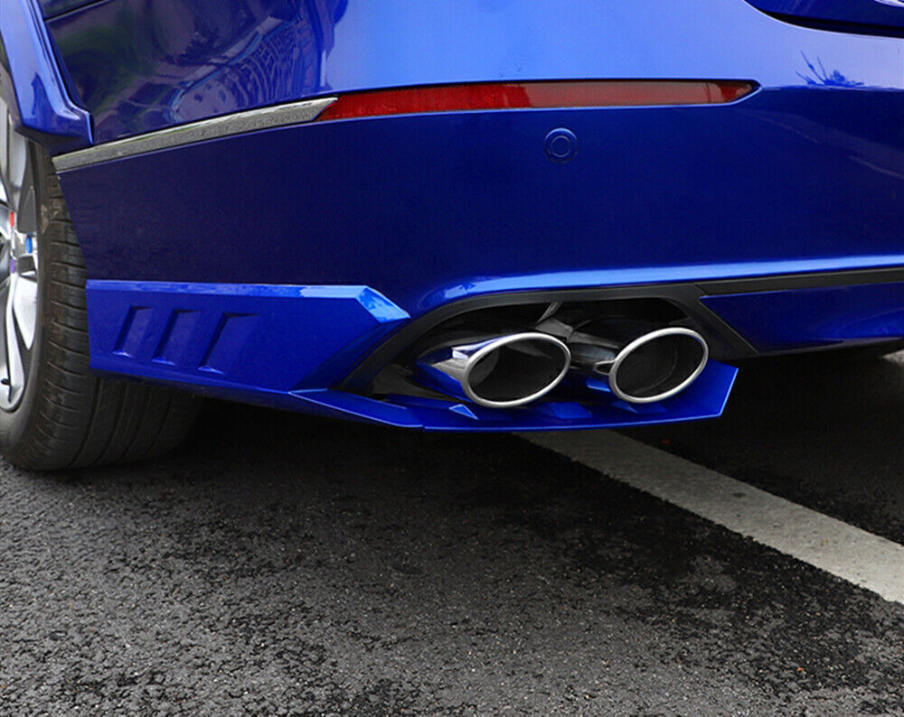 1Set Blue Rear Bumper Side Cover Lip Kit + Exhaust Pipe For Honda Accord 2018+
